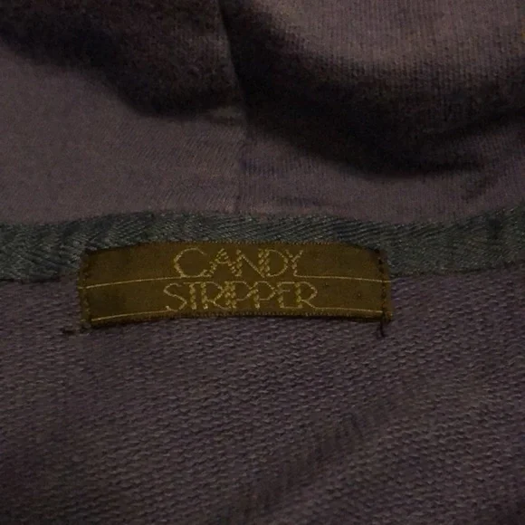 {plus} JaPaN candy stripper embroidered bear windbreaker/hoodie size2 Dolls Kill - Picture 5 of 5